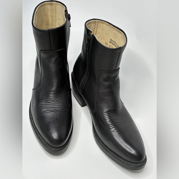 Durango Men's Black Leather Boots Size 8 D - Picture 1 of 12